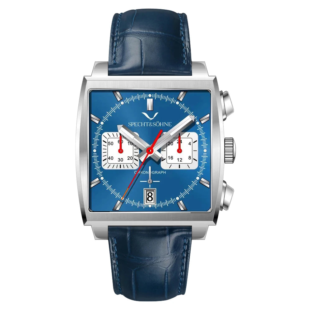 Specht&Sohne Men's Watch Luxury Brand Waterproof Stainless Steel Leather Japan VK Multifunctional Quartz Watch Religio Masculino