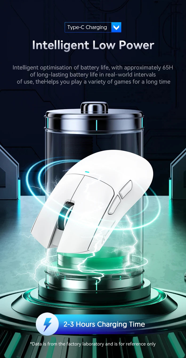 Attack Shark X11&R1 Tri-Mode Bluetooth trådløs mus med opladningsbase, RGB, ergonomisk letvægtsmus, PC-gamer-tilbehør
