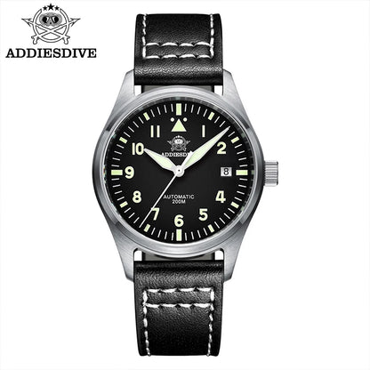 ADDIESDIVE Fashion Retro Personalized Watches 200m Waterproof C3 Luminous Steel Watch Sapphire Glass Mechanical Analog Watches