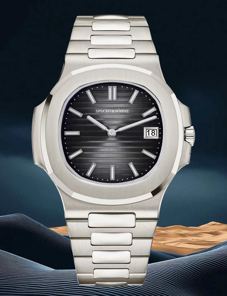 2026 New Specht & Söhne Luxury 40MM Quartz Watch For Men Super Slim Steel Sapphire Crystal 50M Waterproof 5711 Classic Watch