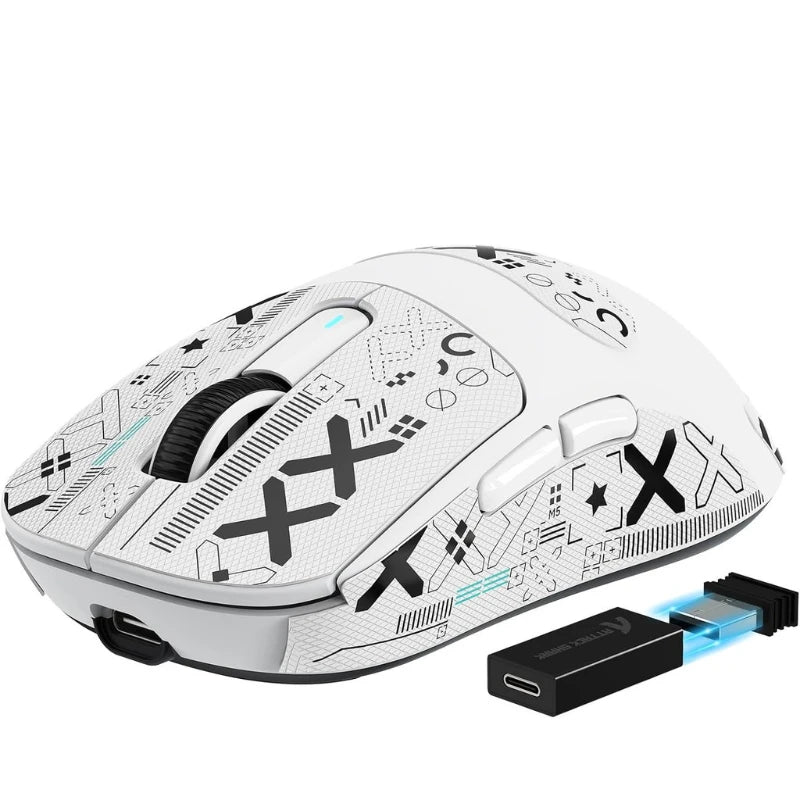 Attack Shark X3Pro vezeték nélküli Bluetooth gamer egér, PixArt PAW3395, 26000dpi optikai egér, hárommódú csatlakozás, makrós gamer egér
