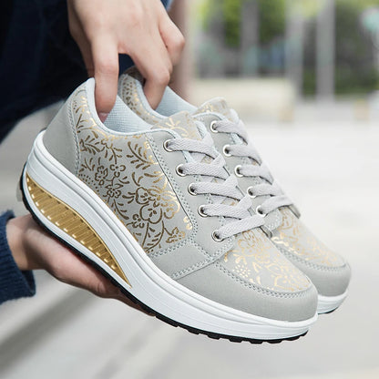 Women’s Leather Casual Sneakers Fashion Comfortable Platform Walking Shoes Wedge Moccasins Breathable Loafers Zapatos De Mujer