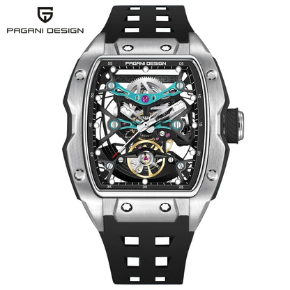 PAGANI DESIGN 42 mm-es új Alien modell, átlátszó hátlapos, átlátszó szerkezetű luxus férfi karóra, zafírüveges, automata férfi karóra