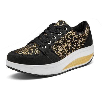 Women’s Leather Casual Sneakers Fashion Comfortable Platform Walking Shoes Wedge Moccasins Breathable Loafers Zapatos De Mujer
