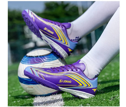 Nouvelles chaussures de football pour hommes, crampons de terrain antidérapants, chaussures de football pour l'entraînement, baskets de haute qualité, futsal, intérieur, vente chaude, extérieur