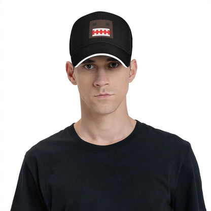 PIXEL Domo Kun Κούκλα Πρόσωπο Σάντουιτς Καπέλα Άνδρες Γυναίκες Hip-Hop, Καπέλα Μπέιζμπολ Χαριτωμένα Αστεία Ρυθμιζόμενα Ψάρεμα Καπέλα για όλες τις εποχές