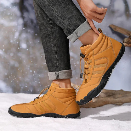 Bottes de randonnée d'hiver pour hommes, chaussures de randonnée imperméables en fourrure, baskets à cheville, chaussures de travail d'extérieur en fourrure, bottes de neige pour femmes, grande taille 47