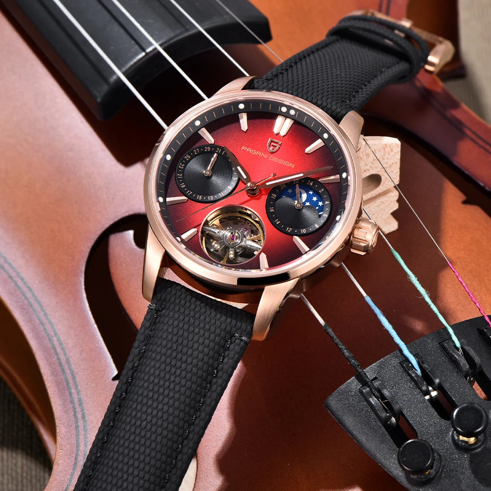 Pagani Design men’s watch, new model, luxury automatic mechanical watch, 41 mm, stainless steel, water-resistant to 10 bar, ‘racer’ style