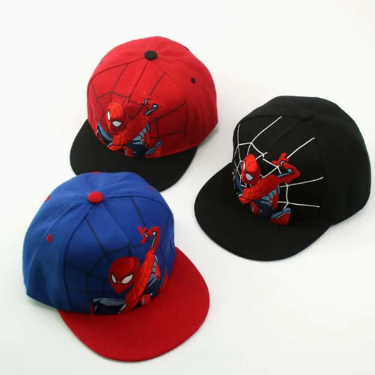 2026 HotAnime Cartoon Spiderman Hats for Kids Toddler  Baseball Cap Spring Snapback Hip Hop Adjustable Caps