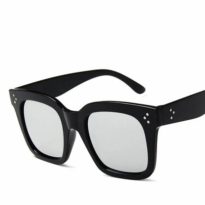 Női napszemüveg, lapos felső keret, Lunette Femme, női luxusmárkás napszemüveg, női szegecses napszemüveg, UV400