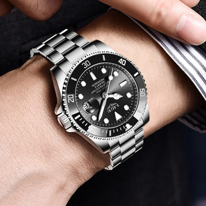 Montre pour homme LIGE – Chronographe à quartz, étanche, style décontracté et professionnel, accessoire de mode de luxe d'une grande marque.