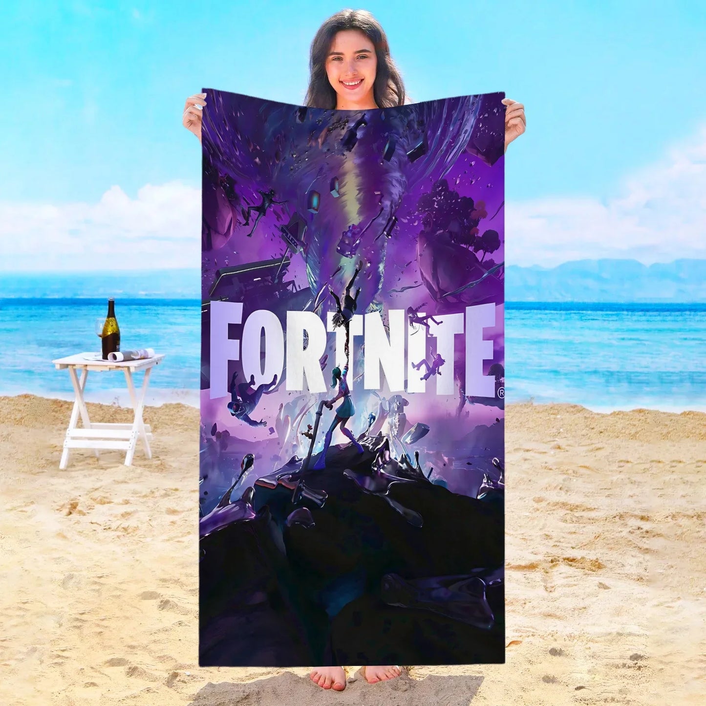 Game F-Fortnites Beach Towel Hotel Towels Bathroom Sauna Spa Playa Travel Swimming Pool For Home Baby Bath Microfiber Gym Shower