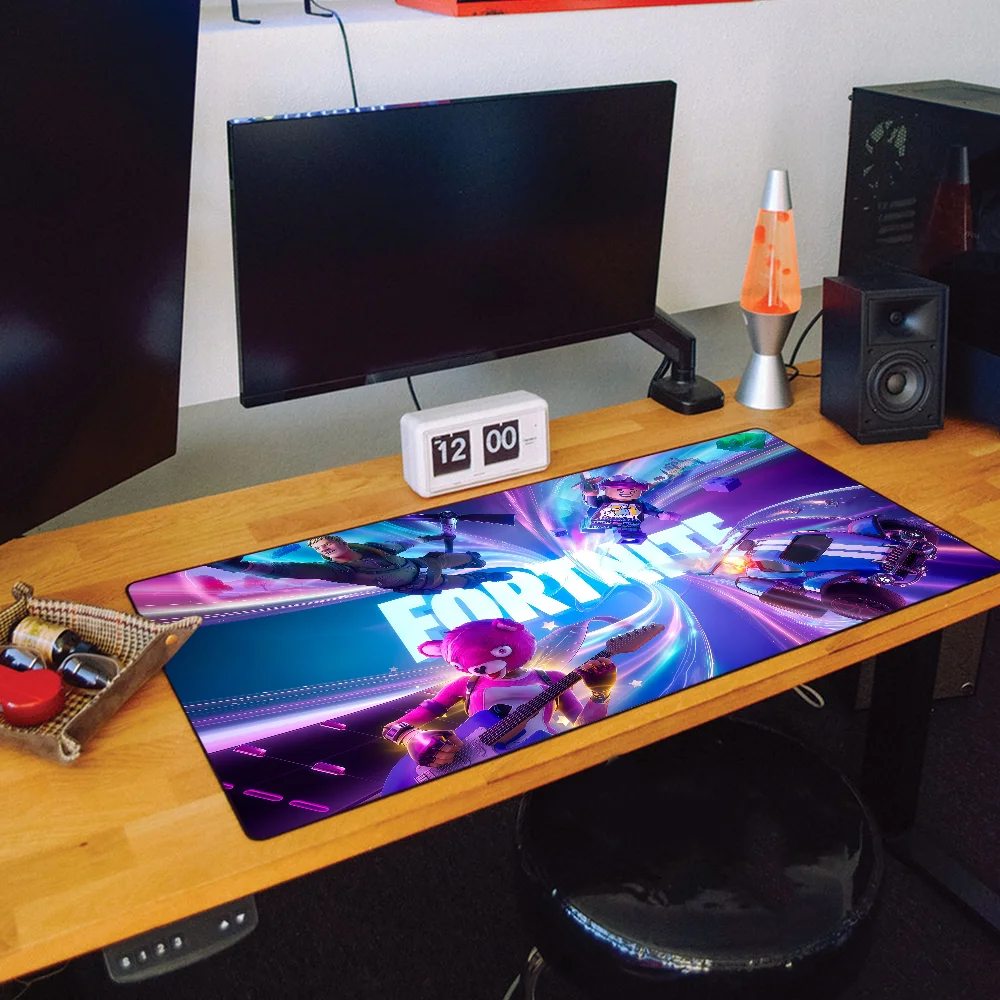 Game F-Fortnite Survival Battle Mauspad, große Schreibtischmatte, ergonomische Tastatur- und Büromatte aus Gummi für PC, rutschfest, ausfranssicher, individuell anpassbar für Zuhause