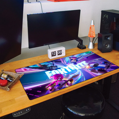 Game F-Fortnite Survival Battle Mauspad, große Schreibtischmatte, ergonomische Tastatur- und Büromatte aus Gummi für PC, rutschfest, ausfranssicher, individuell anpassbar für Zuhause