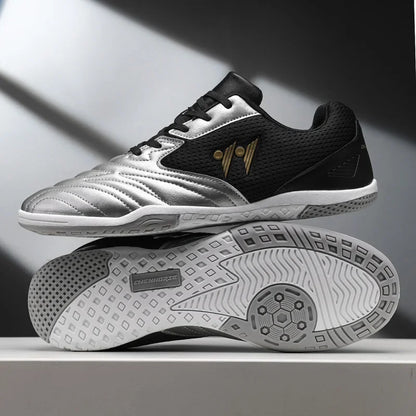 Nouvelles chaussures de football pour hommes, crampons montants pour terrain gazonné, antidérapantes, de haute qualité, pour futsal, idéales pour les matchs en salle et l'extérieur, très vendues.