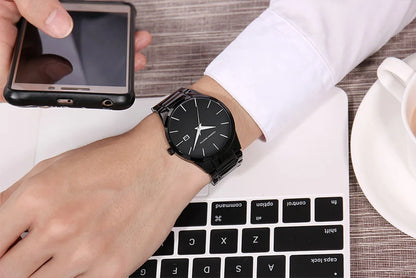 Hannah Martin herreur, rustfrit stålhus, kvartsurværk, urskive på 41 mm, professionelt design, med kalenderfunktion (imitation)