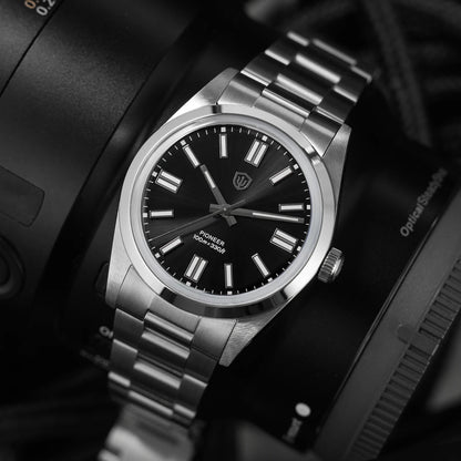 Watchdives WD1016 V3 kvarc karóra, 37 mm-es rozsdamentes acél tok, zafírüveg, vintage stílusú karóra, VH31 Sweep mozgás, 100 m vízálló férfi karóra