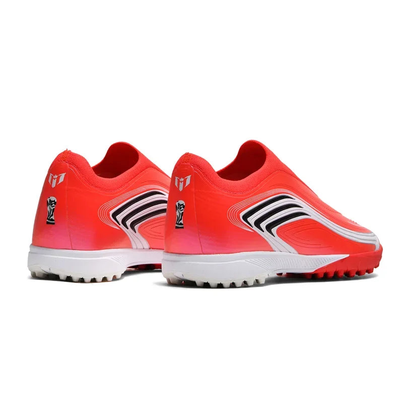 Chaussures de football pour hommes de haute qualité, sans lacets, à enfiler, crampons de football antidérapants pour terrain synthétique TF/FG, chaussures d'entraînement, Chuteira Campo F50