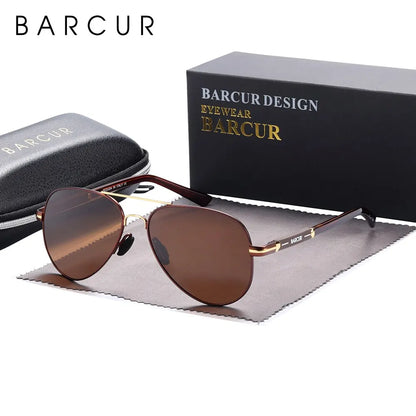 BARCUR polarizált férfi napszemüveg, pilóta napszemüveg férfiaknak, kiegészítők, vezetéshez, horgászathoz, túrázáshoz, szemüveg, Oculos, Gafas De Sol