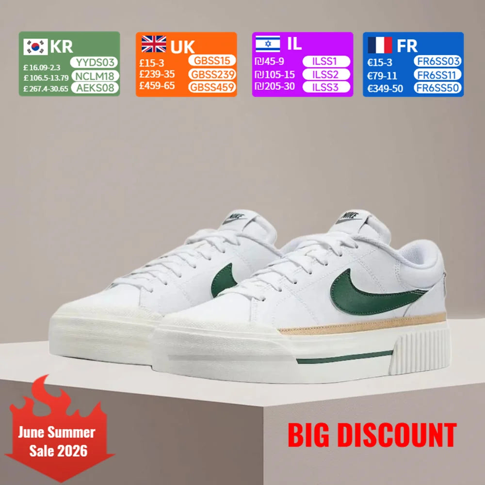 Nike Court Legacy Lift Height-Enhancing Comfort Cushioning Anti-Slip Durable Classic Sneakers DM7590-107