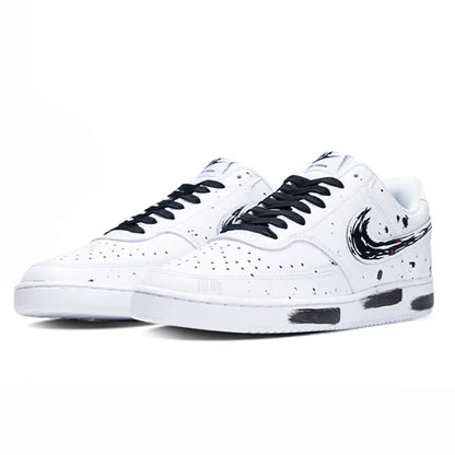 Προσαρμοσμένα αθλητικά παπούτσια Nike Court Vision 1 Low με εφέ «Ink Wash» και «Splatter» σε κινέζικο στυλ, ανθεκτικά στη φθορά, ανδρικά παπούτσια για σκέιτ
