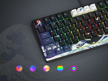 Teclado gamer Womier S-K80 con pantalla OLED a color, teclado mecánico gaming hot-swappable con montaje gasket y RGB personalizable