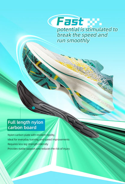 ONEMIX Carbon Fiber Plate Running Shoes Traction Shock Absorption Professional Marathon PB Racing Sports Trainers