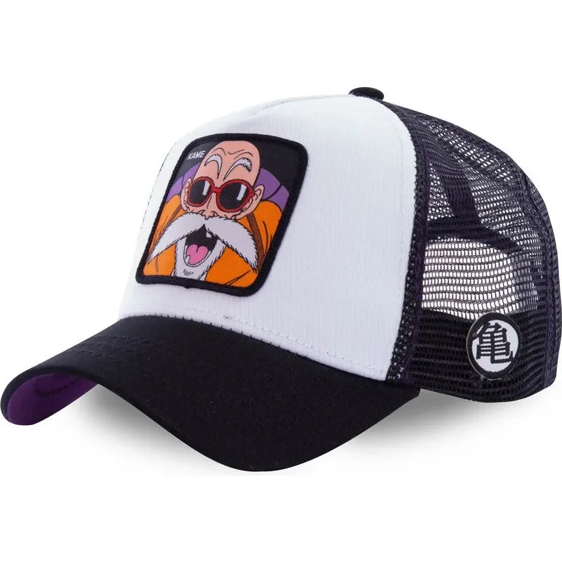 Dragon Ball Son Goku muška hip-hop kapa s letećim vrhom, ljetna kapa s izbočenim vrhom, muška kapa s vezom, kapa s mrežastim podstavom, podesiva trucker kapa, sunčana vizira