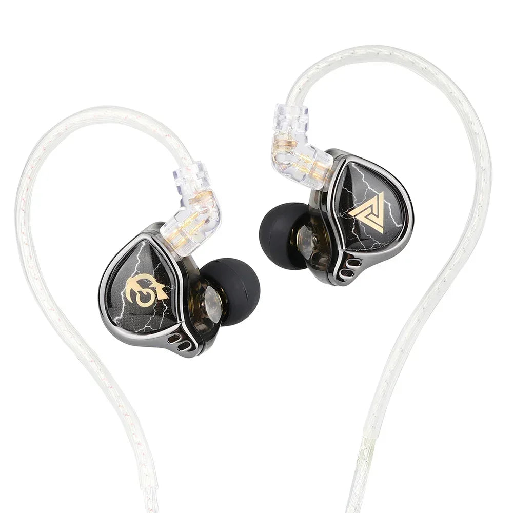 Słuchawki douszne QKZ x HBB z membraną 10 mm pokrytą tytanem, słuchawki monitorowe douszne, słuchawki Hi-Fi IEM, słuchawki sportowe do użytku na świeżym powietrzu