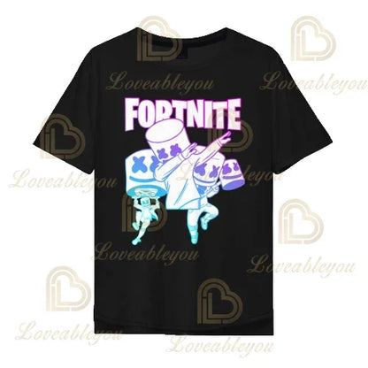 T-shirt Fortnite z kreskówkowym motywem dla chłopców i dziewczynek, Battle Royale 3D, 3–14 lat, Victory Royale, topy gamingowe dla dzieci i nastolatków
