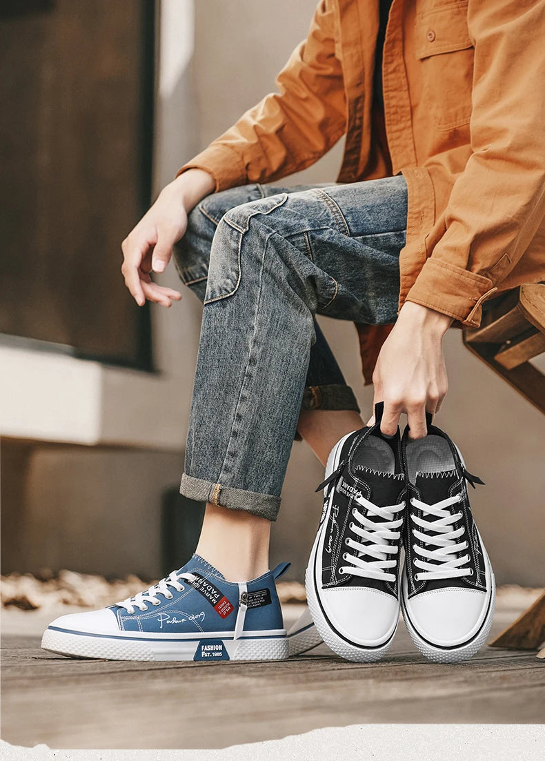 Chaussures de ville décontractées en toile pour hommes, grandes tailles, idéales pour l’été, avec semelle souple et antidérapante, parfaites pour la marche en extérieur, chaussures de sport à la mode pour jeunes, ch