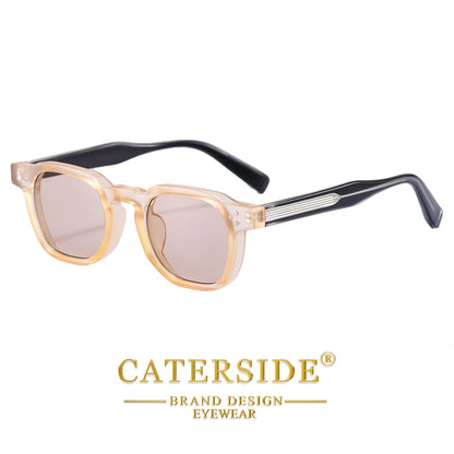 CATERSIDE Új vintage férfi napszemüveg Kiváló minőségű négyzet alakú napszemüveg Női szabadtéri, utazási, strand- és nyári divatszemüveg UV400