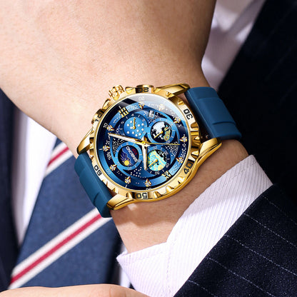 Montres à quartz de luxe BINBOND pour hommes, lumineuses, étanches, chronographe avec date automatique, style business, sport et mode décontractée