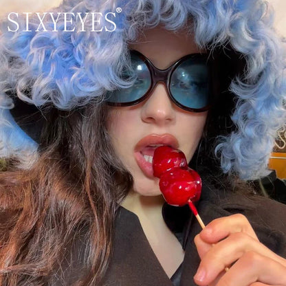 2026 Oversized Oval Sunglasses Goggle Women Men Luxury Brand Designer Sun Glasses Female Big Frame Y2K Eyeglasses De Sol Oculo