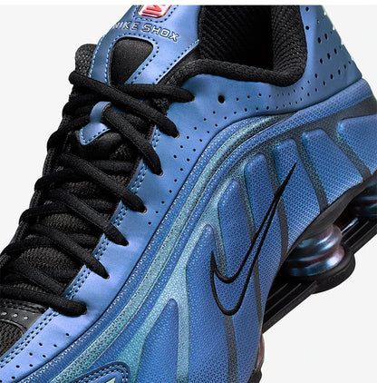 Nike Shox R4 da uomo, scarpe da corsa alla moda con ammortizzazione a cuscino d'aria, modello basso HQ3446-001