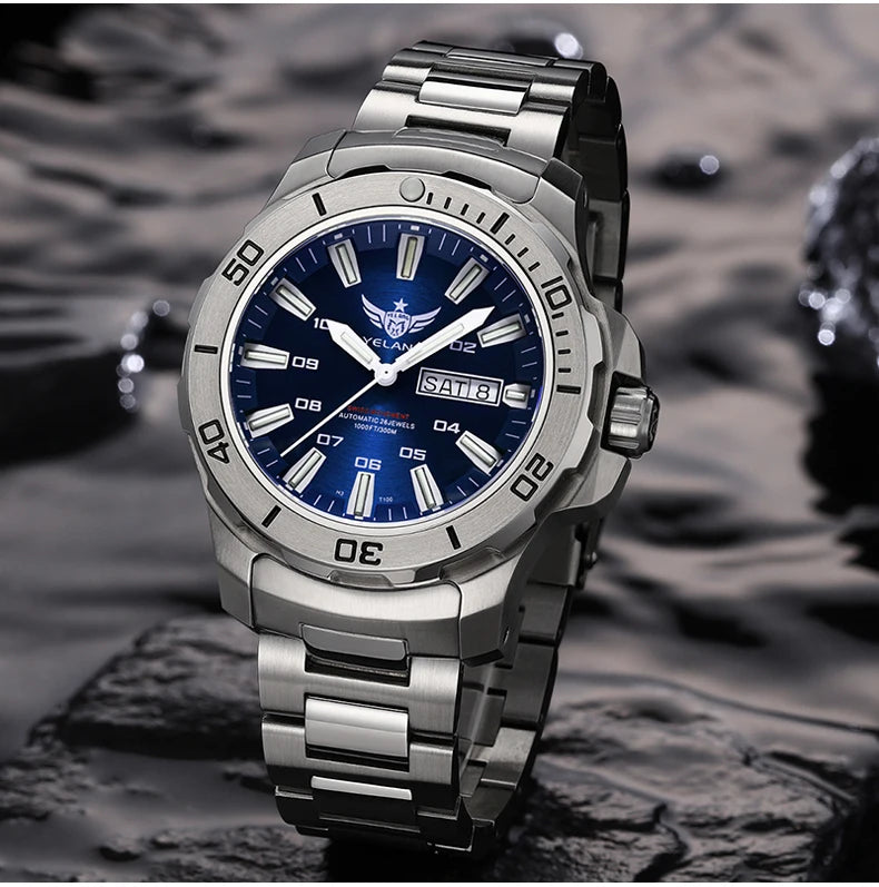 Yelang V5.1 Men's Watch 44mm Super Dive 300M Professional Waterproof SW220 Movement Luxury Automatic Mechanical Watch for Men