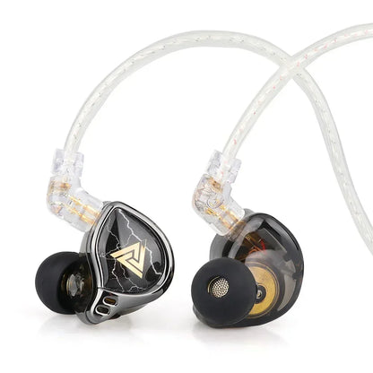 Słuchawki douszne QKZ x HBB z membraną 10 mm pokrytą tytanem, słuchawki monitorowe douszne, słuchawki Hi-Fi IEM, słuchawki sportowe do użytku na świeżym powietrzu