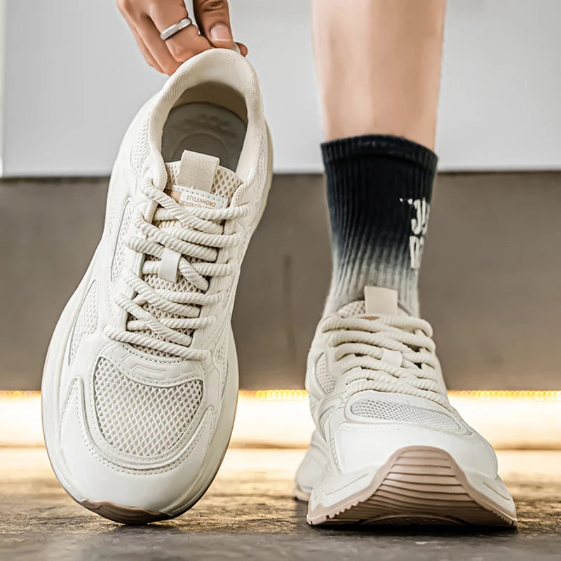 Men's speed casual sneakers spring summer soft-sole anti-slip breathable outdoor running shoes fashion Youth Joker sports shoes