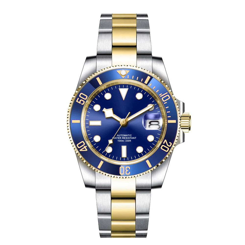 Customized Logo Men's Mechanical Automatic Wristwatch NH35 Movement 40mm Dial 100M Waterproof Sapphire Glass DIY Corgeut
