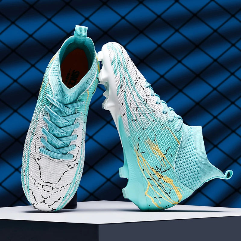Chaussures de football à crampons FG pour terrain ferme, coupe basse, à lacets, pour hommes, professionnelles, antidérapantes, résistantes à l'usure, pour entraînement sur herbe naturelle