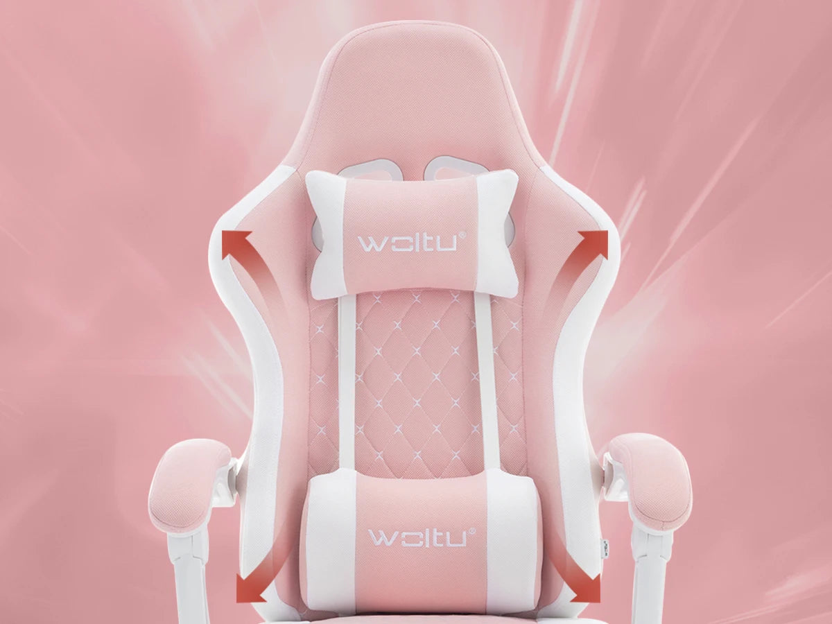 WOLTU sukamoji kompiuterio kėdė su masažo funkcija, ergonominė biuro kėdė su pagalvėle ir pakoju, reguliuojamo aukščio gaming kėdė
