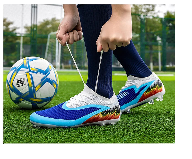 New Men Football Boots Training Ultralight Outdoor Drop Shipping Soccer Shoes Cleats Shoes Soccer Long Spikes FG Non-Slip
