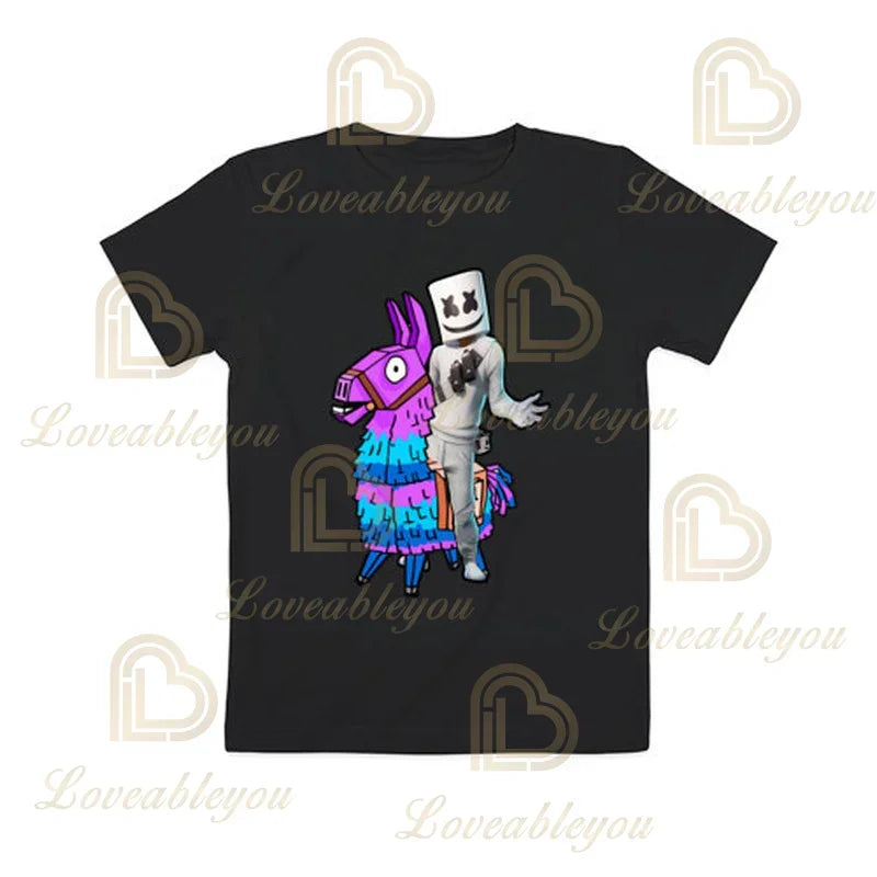 T-shirt Fortnite z kreskówkowym motywem dla chłopców i dziewczynek, Battle Royale 3D, 3–14 lat, Victory Royale, topy gamingowe dla dzieci i nastolatków