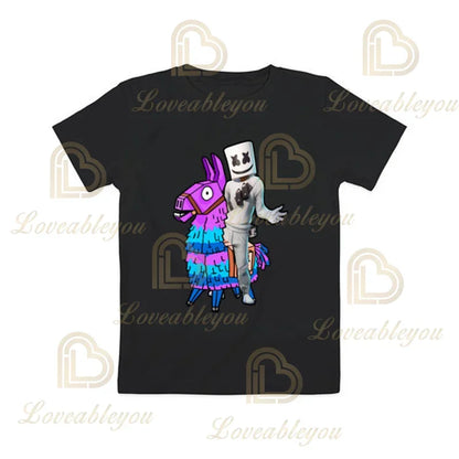 T-shirt Fortnite z kreskówkowym motywem dla chłopców i dziewczynek, Battle Royale 3D, 3–14 lat, Victory Royale, topy gamingowe dla dzieci i nastolatków