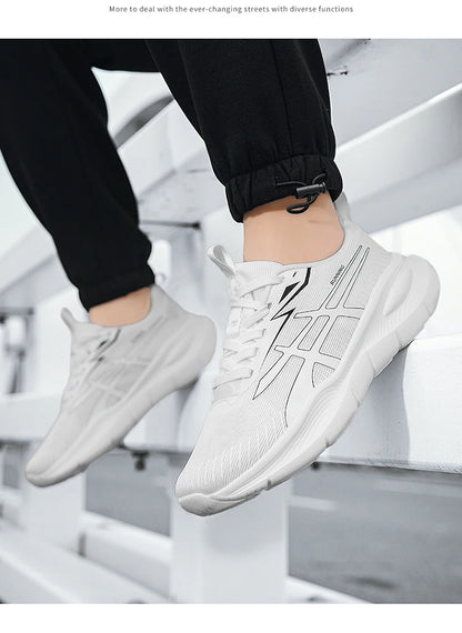 Men's Women EVA Sole Mesh Upper Breathable Running Shoes Soft Shock Absorbing Sports Shoes Unisex Sneakers Lightweight Footwear