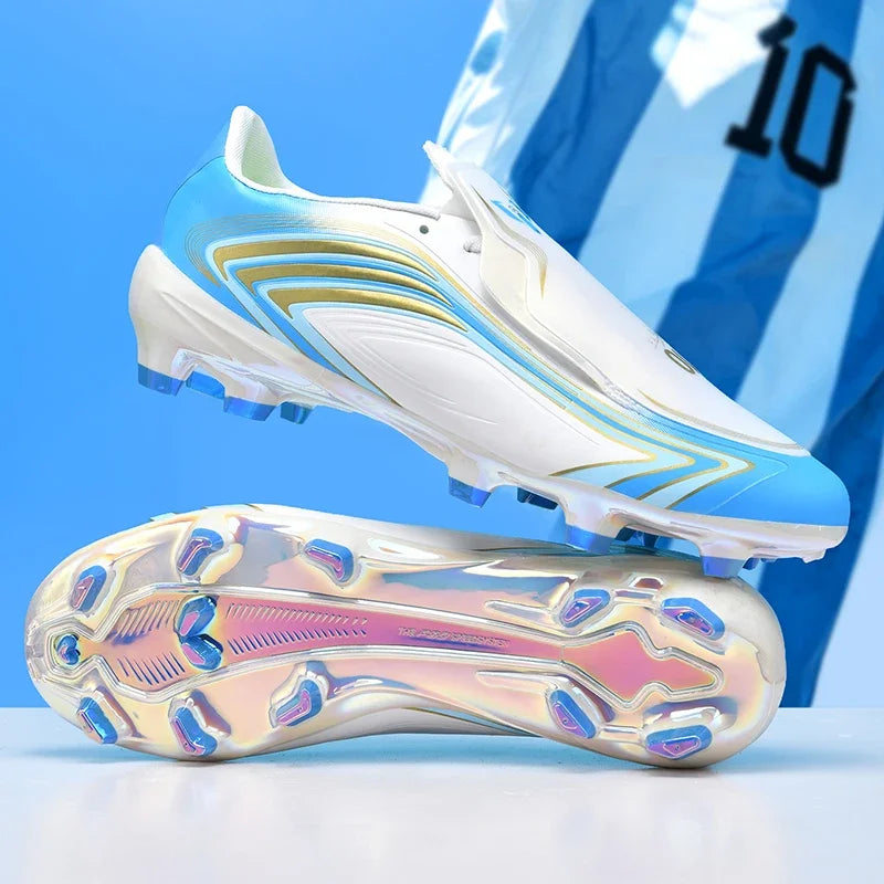 Nouvelles chaussures de football pour hommes, baskets de futsal, crampons de haute qualité, antidérapantes, chaussures de football d'intérieur, pour terrain synthétique, best-seller, montantes, pour extérieur