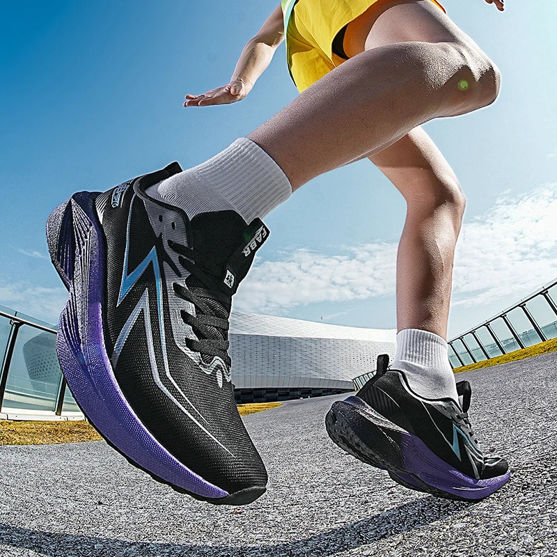 Zapatillas de running para hombre «Marathon Men», deportivas, especializadas, transpirables, ligeras, deportivas para mujer, antideslizantes, con suela de carbono, cómodas.