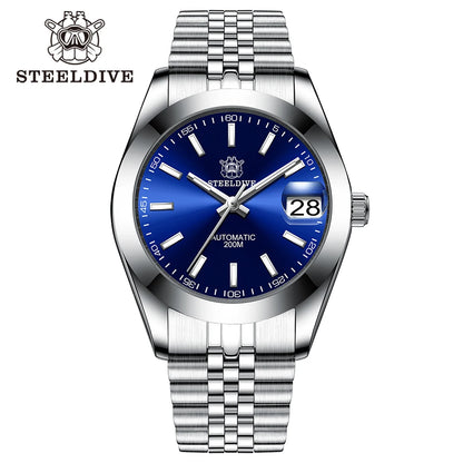 STEELDIVE SD1934 NH35 Automatic Movement 39mm Stainless Steel BGW9 Blue Luminous Sapphire Glass 200M Water Ghost Dive Watches