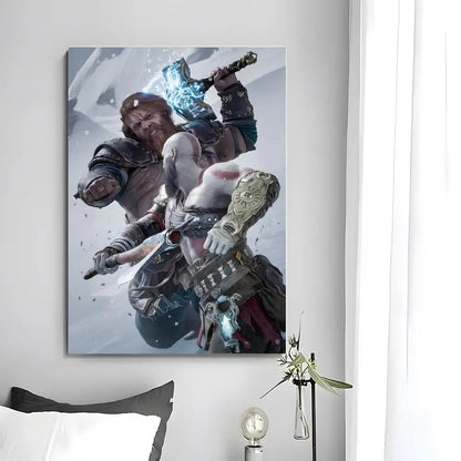 Game G-God of War poszter, öntapadó művészeti, vízálló papír matricák, kávézó, bár, szoba falidekoráció