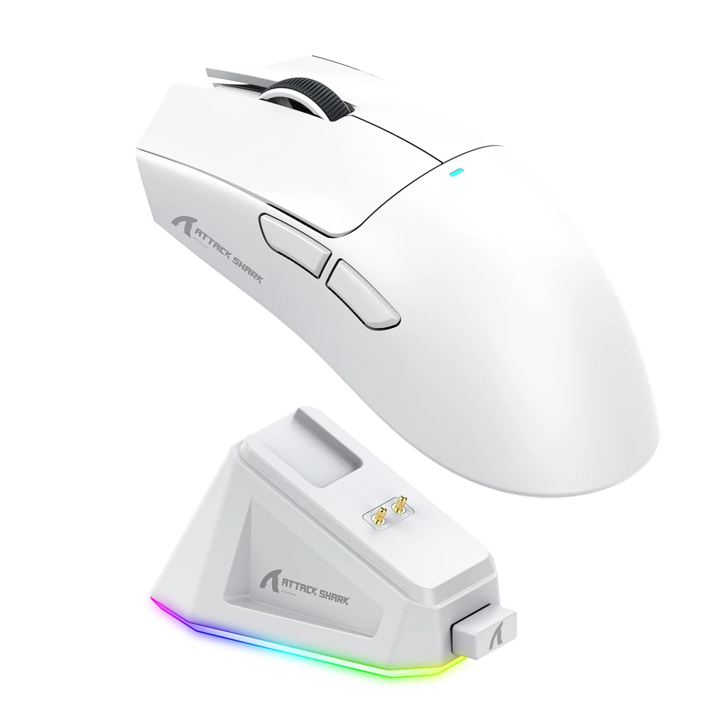 Attack Shark X11&R1 Tri-Mode Bluetooth trådløs mus med opladningsbase, RGB, ergonomisk letvægtsmus, PC-gamer-tilbehør